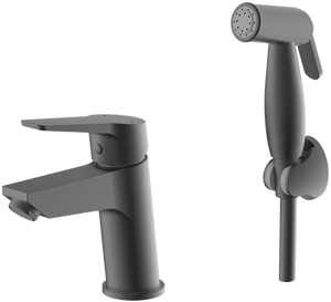 РАКОВИНА  POTATO  P12187-19  ф 35   С ГИГИЕНИЧЕСКОЙ ЛЕЙКОЙ     Графитовый 